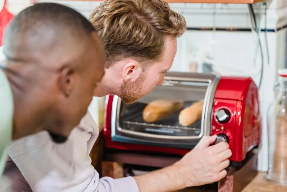 Toaster Oven On A Large Kitchen Counter