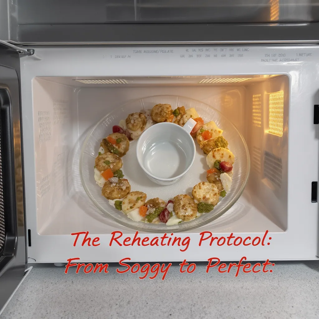 Top-down View Of A Microwave-safe Plate With Food In Ring