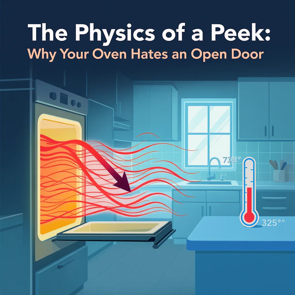 Cross-section An Oven With Red Heat Waves Flowing Out The